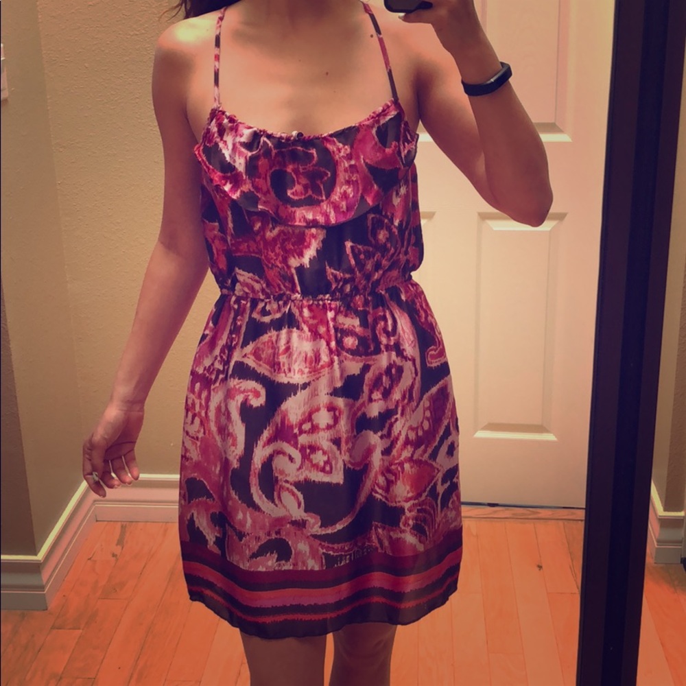 Silky pinkish purple dress